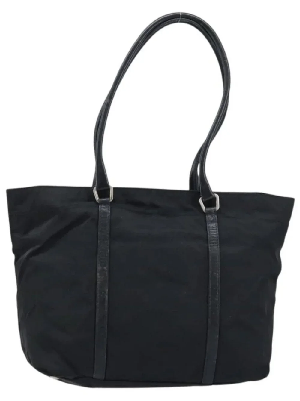 PRADA Tote Bag Nylon Black Silver Auth BA10973 - Picture 3 of 15